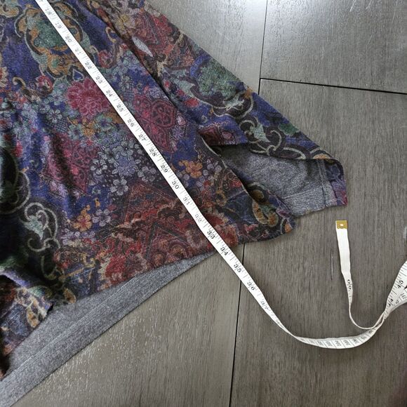 Soft Surroundings Womens Plus Size 1X Tunic Sweater Top Paisley Lightweight Knit - Picture 7 of 8